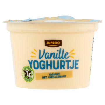 Foto van 4 voor € 2,50 | jumbo yoghurt met vanillesmaak 200g aanbieding bij jumbo