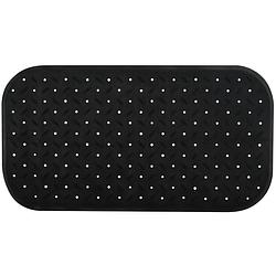 Foto van Msv douche/bad anti-slip mat badkamer - rubber - zwart - 36 x 65 cm - badmatjes