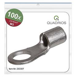 Foto van Quadrios 23c507 ringkabelschoen dwarsdoorsnede (max.): 4 mm² gat diameter: 5.3 mm ongeïsoleerd 100 stuk(s)