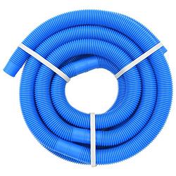 Foto van The living store zwembadslang - 6m - 38mm - blauw ldpe - uv- en weerbestendig