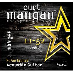 Foto van Curt mangan 80/20 bronze 11-52 snarenset voor gitaar