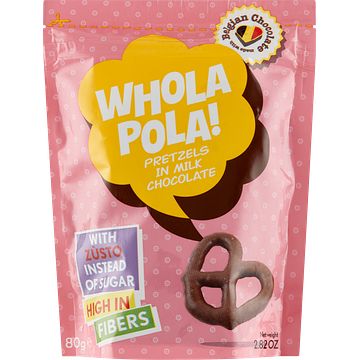 Foto van Whola pola! pretzels in milk chocolate 80g bij jumbo