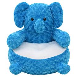 Foto van Vidaxl knuffel olifant pluche blauw