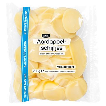 Foto van Jumbo aardappelschijfjes voorgekookt kleinverpakking 200g