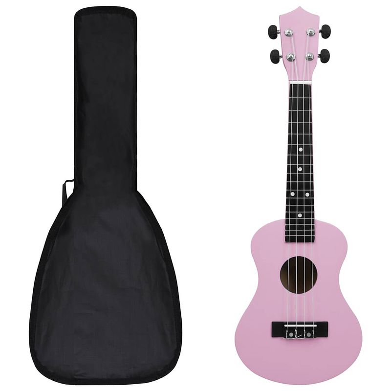 Foto van Vidaxl ukuleleset met tas voor kinderen sopraan 23's's roze