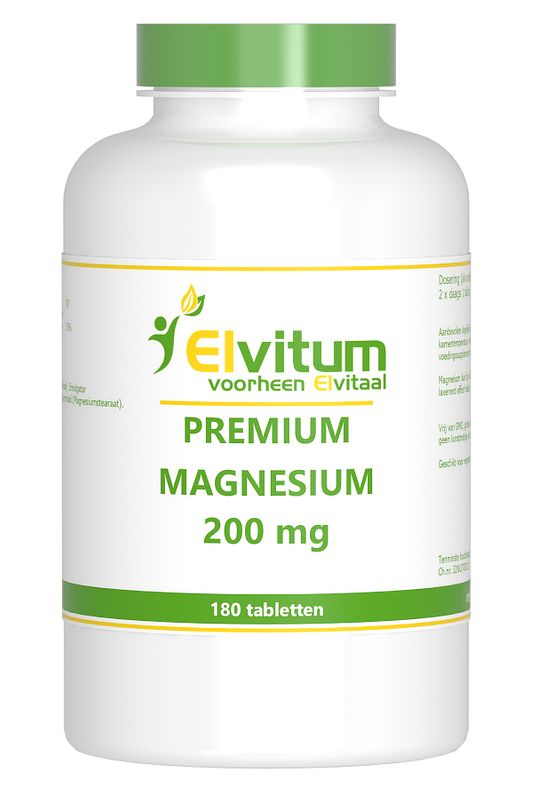 Foto van Elvitum premium magnesium 200mg tabletten