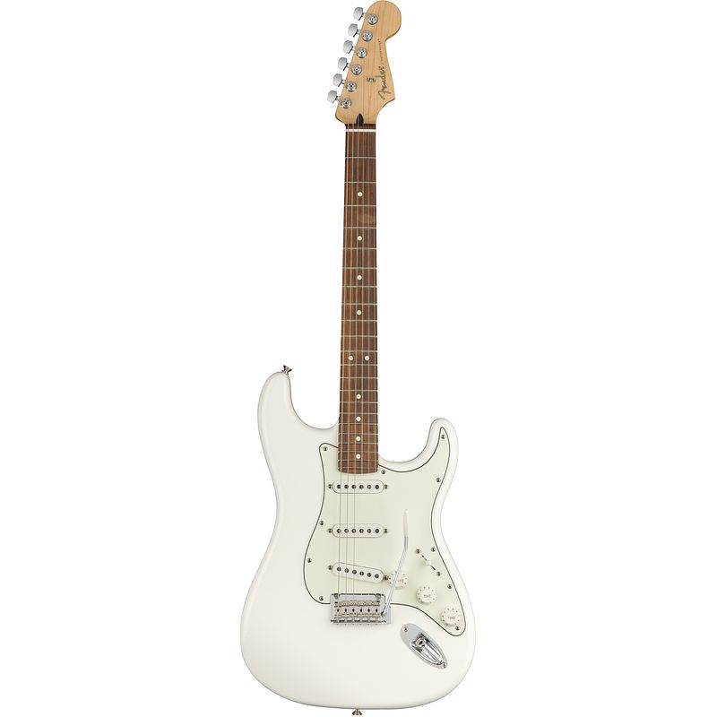 Foto van Fender player stratocaster polar white pf