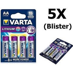 Foto van Varta ultra lithium aa batterijen - 20 stuks (5 blisters a 4st)