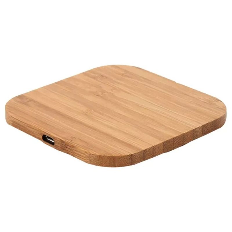 Foto van Afintek draadloze oplader voor smartphones houten design qi lader apple & samsung