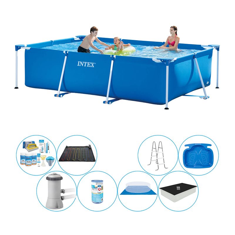 Foto van Intex frame pool rechthoekig 300x200x75 cm - deluxe zwembad pakket