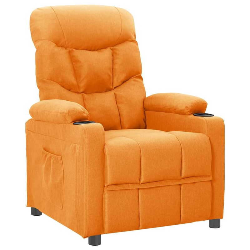 Foto van The living store fauteuil verstelbaar stof geel - fauteuil