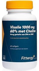 Foto van Fittergy visolie 1000mg 60% met choline capsules