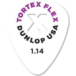 Foto van Dunlop 428xp114 tortex flex x pick 1.14 mm plectrumset (12 stuks)