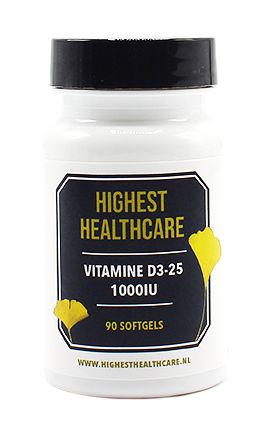 Foto van Highest healthcare vitamine d3-25 1000iu softgels