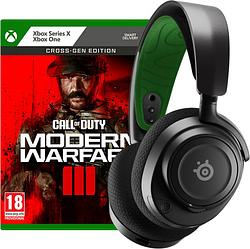 Foto van Call of duty: modern warfare iii xbox series x + steelseries arctis nova 7x