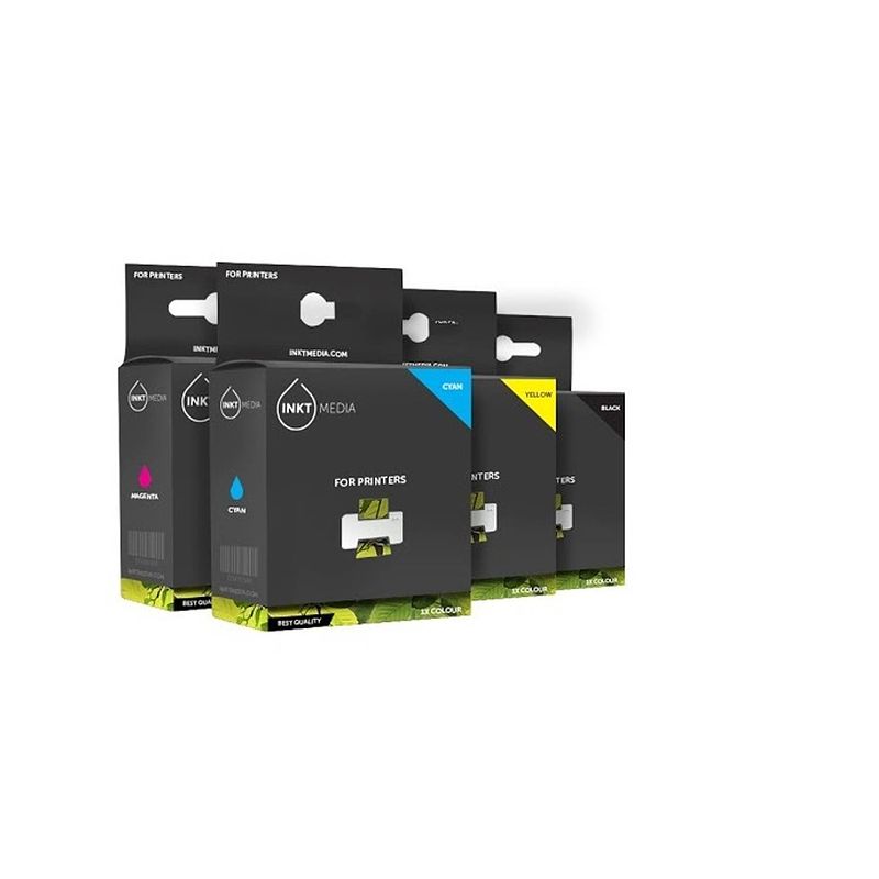 Foto van Inktmedia® - geschikt voor hp 912xl multipack zwart/cyaan/magenta/geel