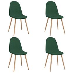 Foto van Vidaxl eetkamerstoelen 4 st stof groen