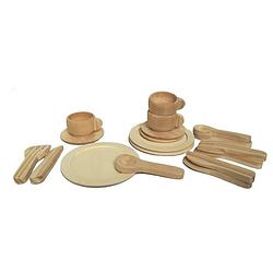 Foto van Egmont toys houten theeset naturel. 21x15x6 cm. 1+