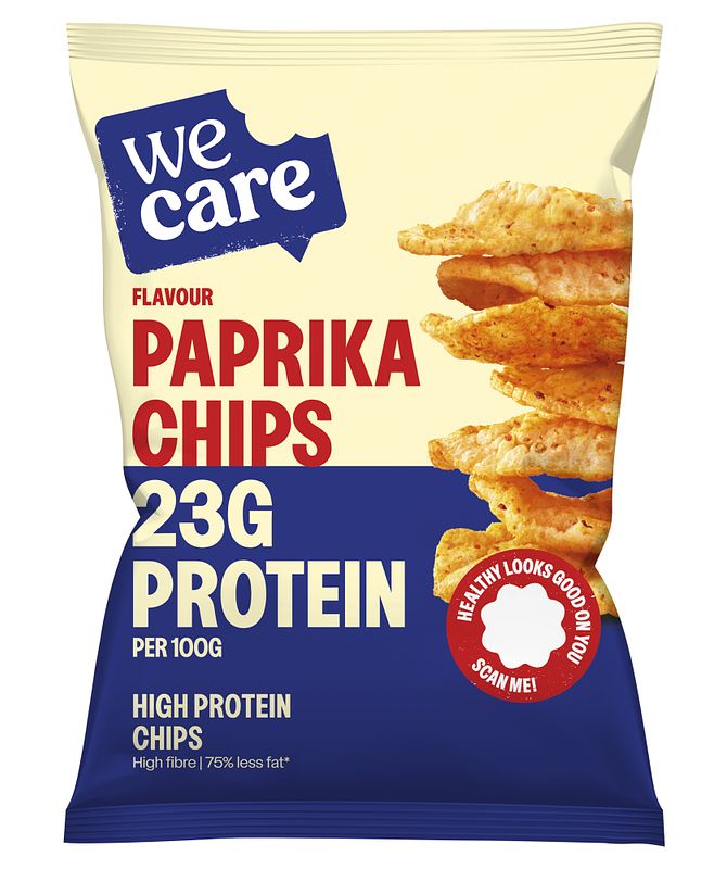 Foto van Wecare high protein paprika chips