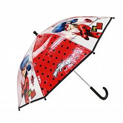 Foto van Miraculous paraplu miraculous junior 73 cm pvc transparant/rood