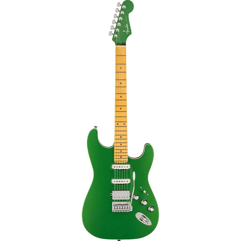 Foto van Fender aerodyne special stratocaster hss speed green metallic mn elektrische gitaar met gigbag