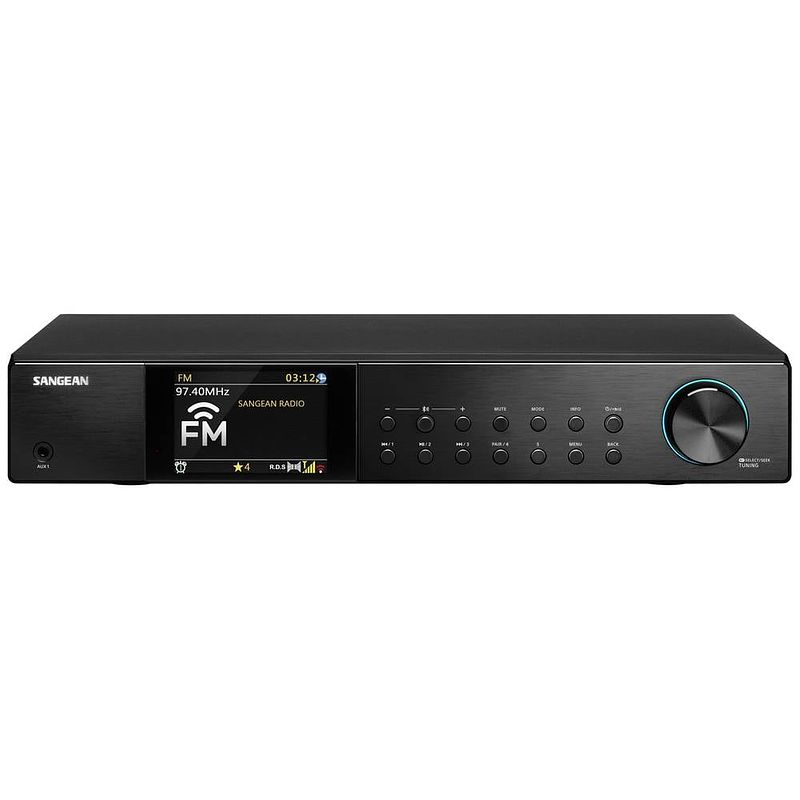 Foto van Sangean wft-4 internetradio hifi-tuner zwart bluetooth, dab+, internetradio, wifi