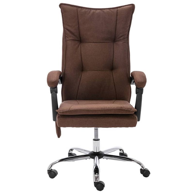 Foto van The living store ergonomische kantoorstoel - bruin - 64 x 68 x (113 - 120) cm - massage- en verwarmingsfunctie