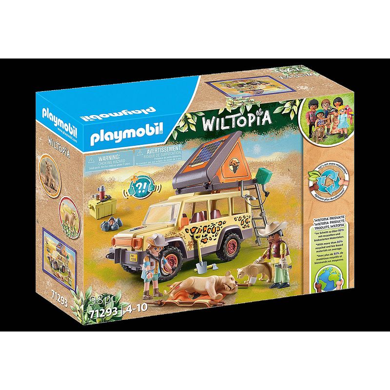 Foto van Playmobil wiltopia wiltopia - cross-country vehicle with lions