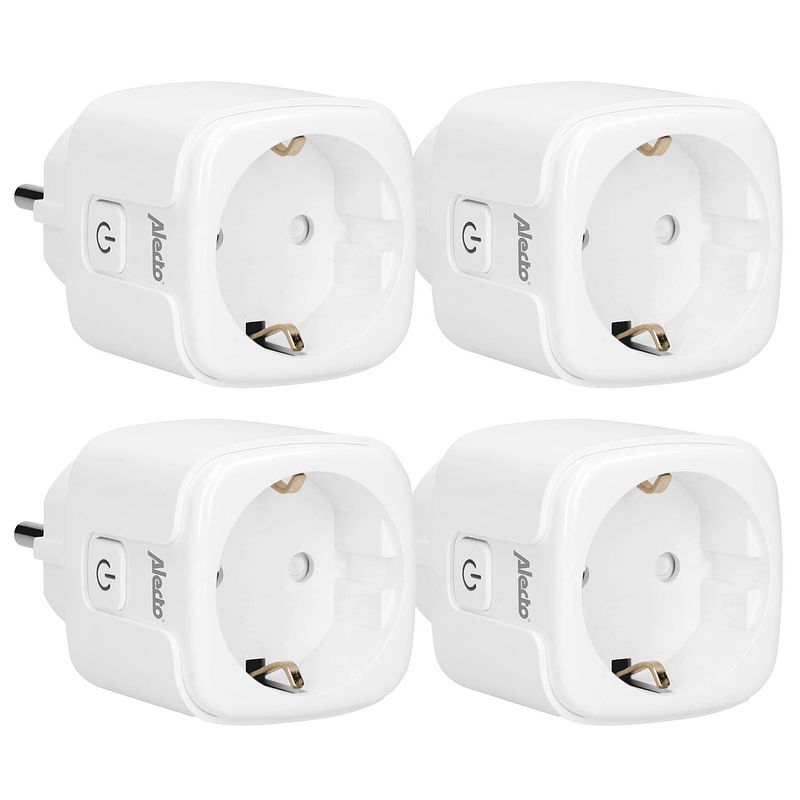 Foto van Smart wifi plug alecto smart-plug10 4-pack wit