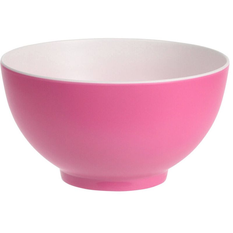 Foto van Onbreekbare kunststof/melamine roze dessert schaaltje dia 14 x h 7.5 cm voor outdoor/camping - serveerschalen