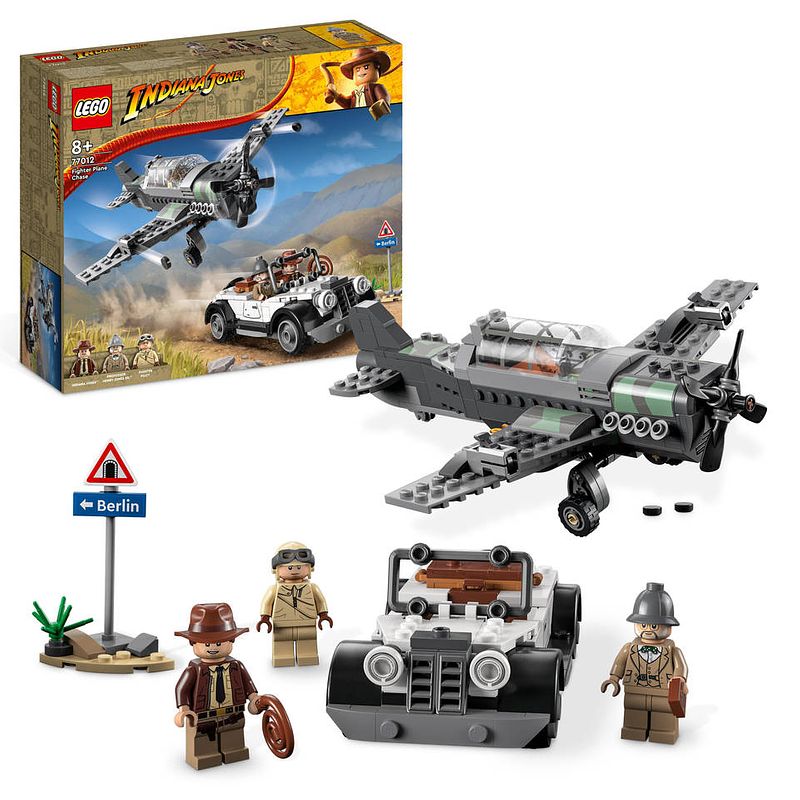 Foto van Lego indiana jones gevechtsvliegtuig achtervolging 77012