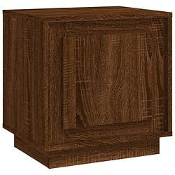Foto van Vidaxl nachtkastje 44x35x45 cm bewerkt hout bruineikenkleurig