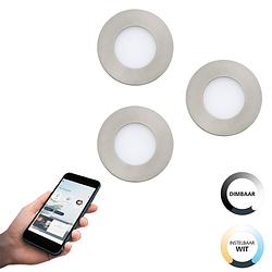 Foto van Eglo connect.z fueva-z smart inbouwlamp - ø 8,5 cm - grijs/wit