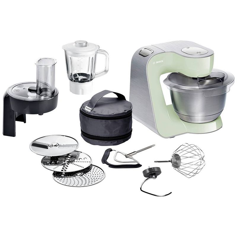 Foto van Bosch haushalt mum58mg60 foodprocessor 1000 w zilver, mint