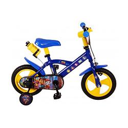 Foto van Paw patrol kinderfiets - jongens - 12 inch - blauw/geel - doortrapper