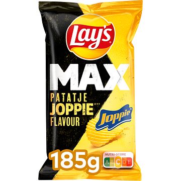 Foto van Lay's max ribbel chips patatje joppie 185gr bij jumbo
