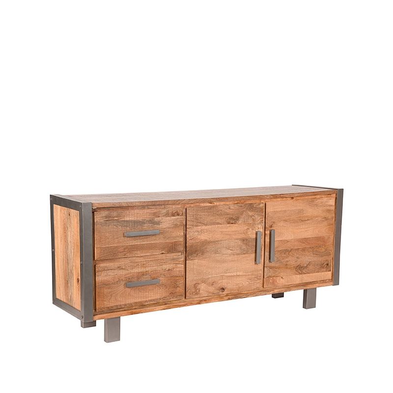 Foto van Label51 dressoir factory - rough - mangohout - 180 cm