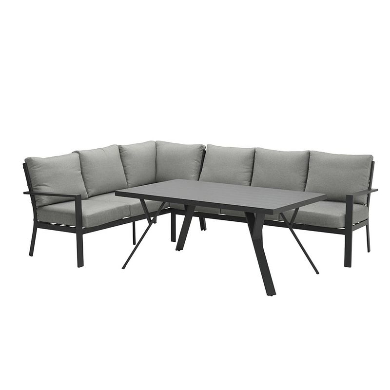 Foto van Garden impressions senja lounge dining set 3-delig links - donker grijs