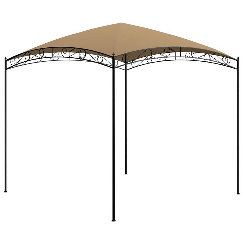 Foto van Vidaxl prieel 180 g/m² 3x3x2,65 m taupe