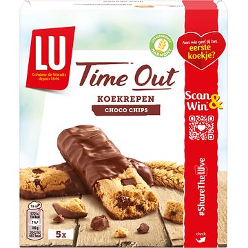 Foto van Lu time out koekrepen choco chip 140g bij jumbo