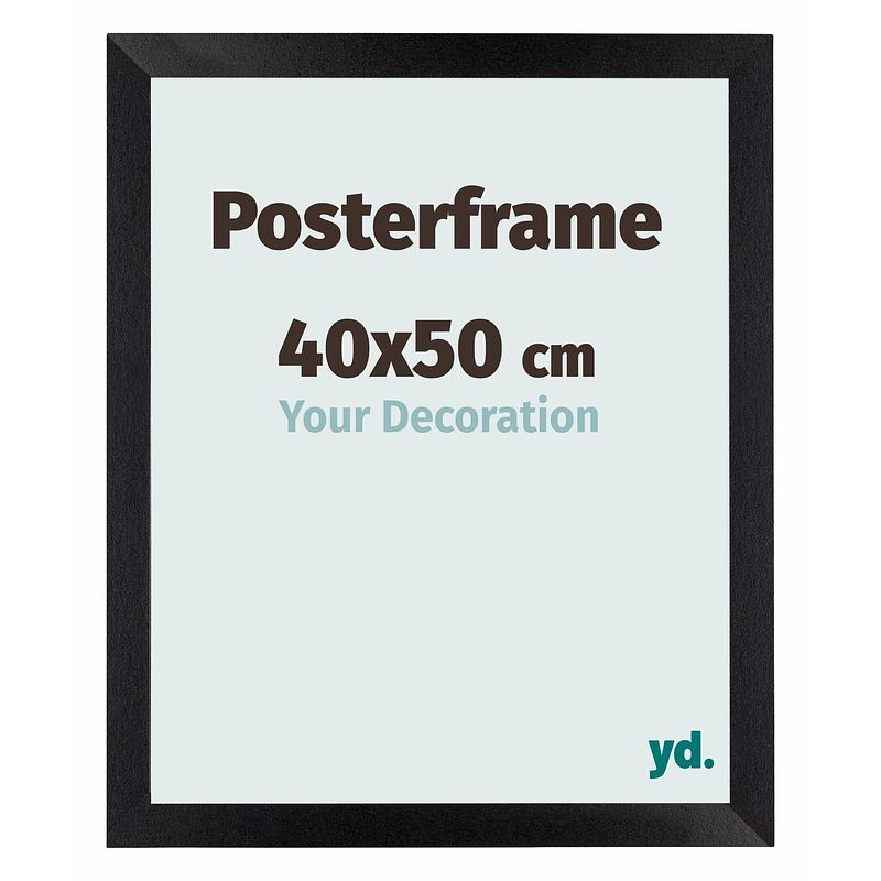 Foto van Posterlijst 40x50cm zwart mat mdf