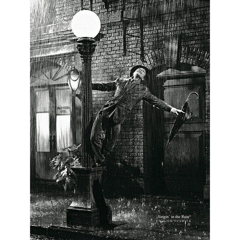 Foto van Liby - gene kelly singing in the rain kunstdruk 50x70cm