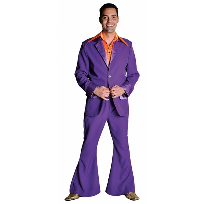 Foto van Paarse colbert en broek voor heren 60-62 (xl) - carnavalskostuums