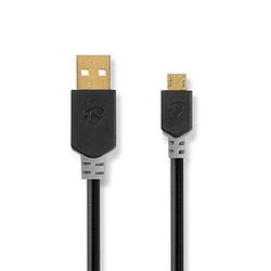 Foto van Nedis usb-kabel - antraciet - 3.00 m