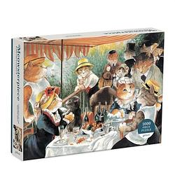 Foto van Luncheon of the boating party meowsterpiece of western art 1000 piece puzzle - puzzel;puzzel (9780735367517)