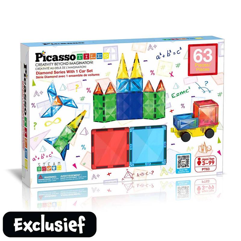 Foto van Picassotiles diamond series magneetset 63-delig