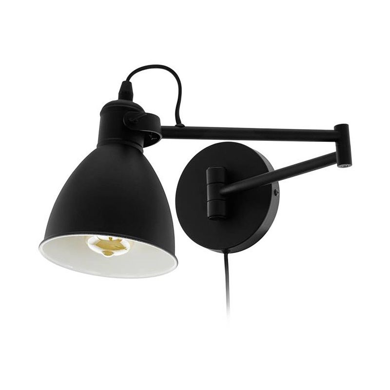 Foto van Eglo - wandlamp e27 san peri - zwart