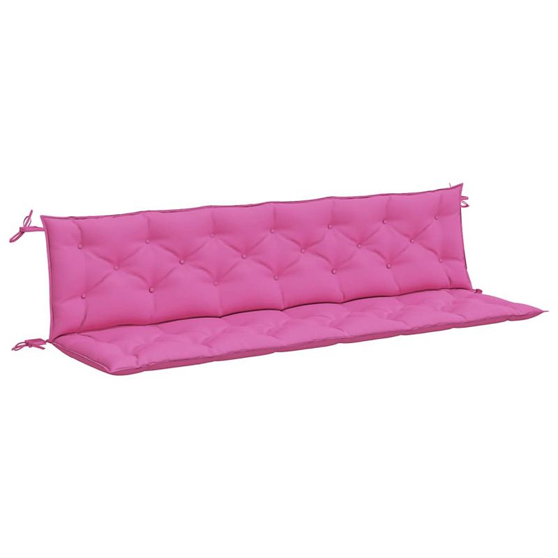 Foto van The living store tuinbankkussens - roze - 200x50x7 cm - polyester