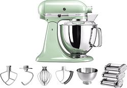 Foto van Kitchenaid artisan mixer 5ksm175ps pistache + pastarollerset