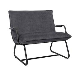 Foto van Bronx71 velvet fauteuil ohio zwart.